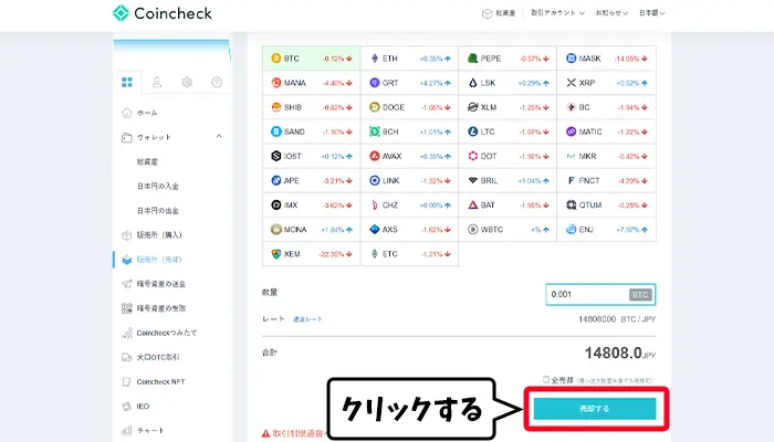 売却する