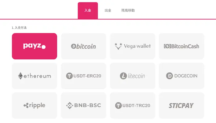 入金方法