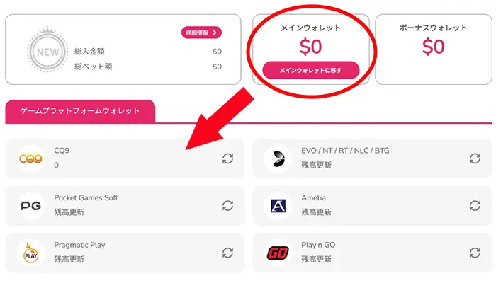 プロバイダの移動